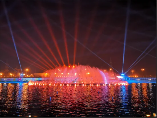 Saudi-Riyadh-Saison Blouvard Große Musik-Tanz-Wasserfontänenshow mit RGB-Lichtern